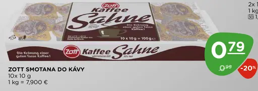 Zott Kaffee Sahne smotana do kávy