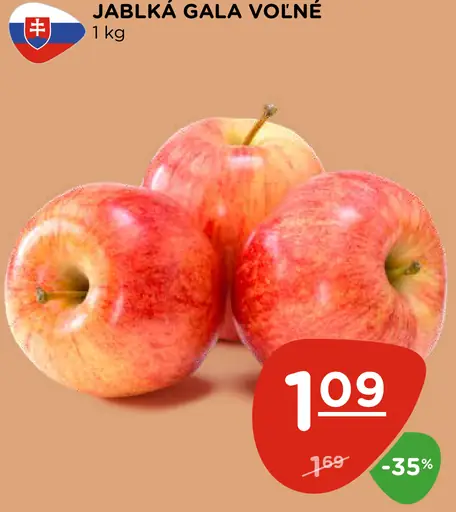 Jablká Gala voľné