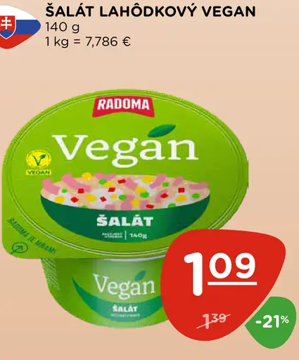 Radoma šalát lahôdkový vegan