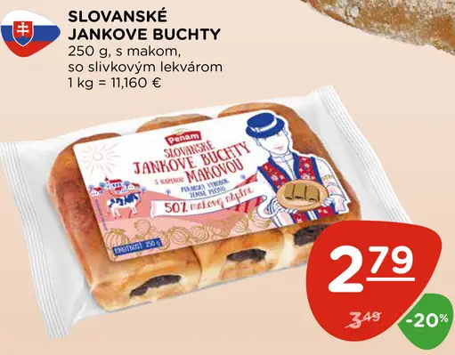 Slovanské Jankove buchty s makom, so slivkovým lekvárom