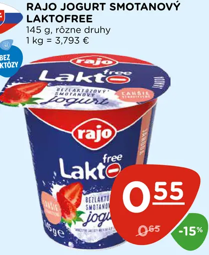 Rajo Smotanový jogurt laktofree