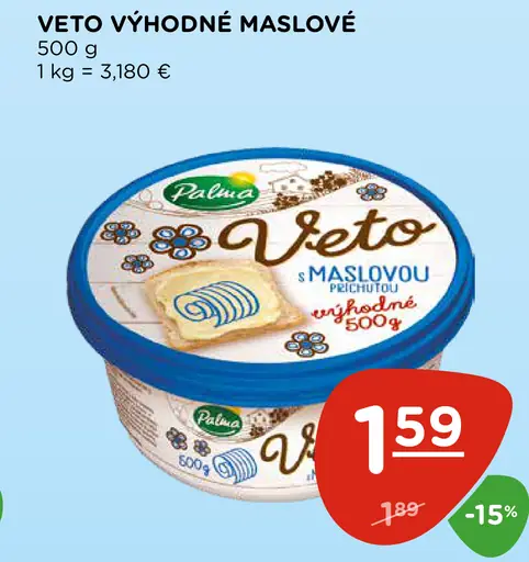 Palma Veto výhodné maslové nátierkové tuky