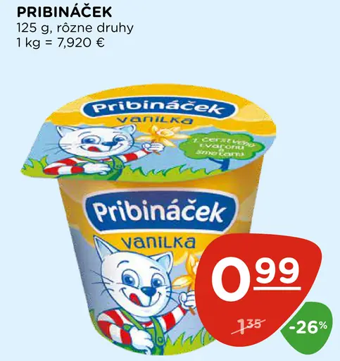 Pribináček krémový tvarohový dezert