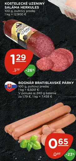 Kostelecké Uzeniny Saláma Herkules