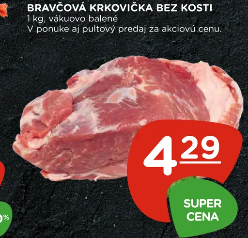 Údená krkovička bez kosti balená
