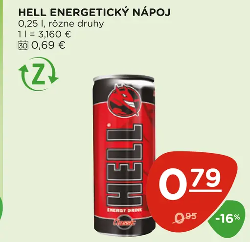 Hell energetický nápoj plechovka
