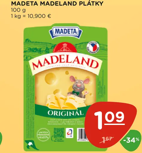 Madeta Madeland plátky syr