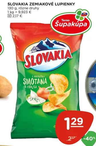 Slovakia Vrúbky zemiakové lupienky rôzne druhy