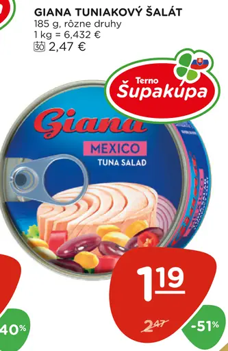 Giana tuniakový šalát Mexico