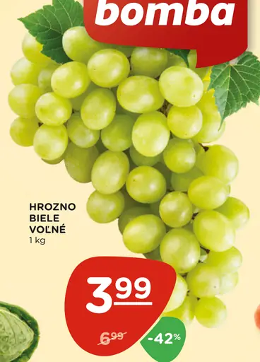 Hrozno bezkôstkové biele