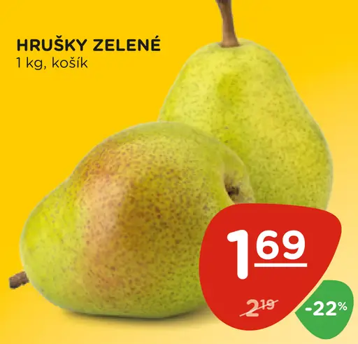 Hrušky zelené voľne