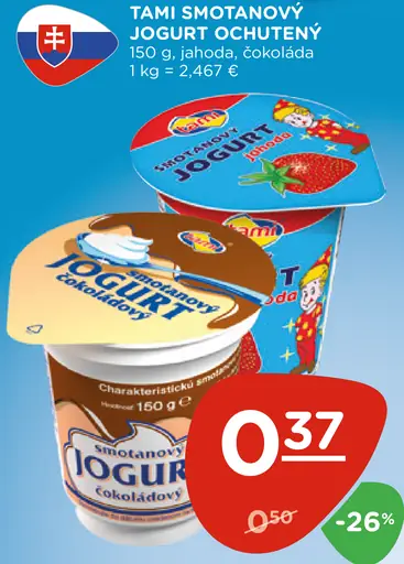 Tami smotanový jogurt ochutený
