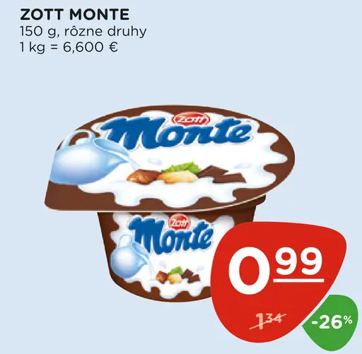 Zott Monte Maxi mliečny dezert