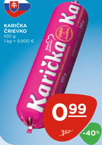 Karička črievko Tavený syr