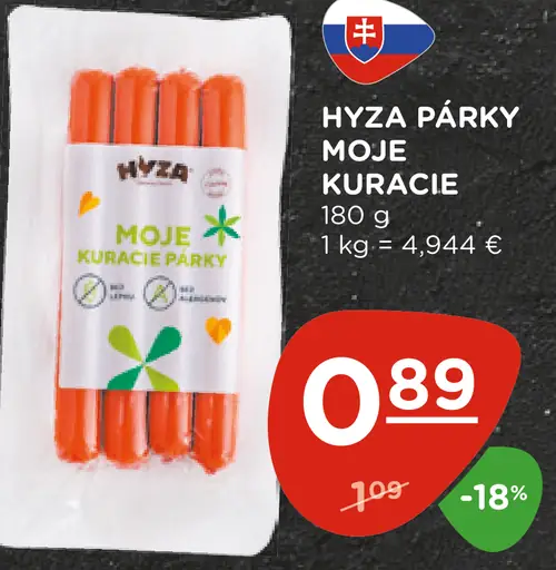 Hyza párky moje kuracie
