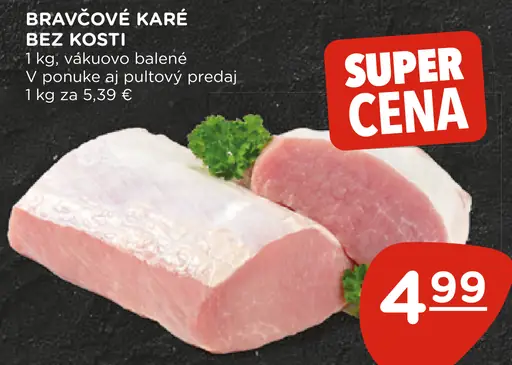 Bravčové karé bez kosti vákuovo balené