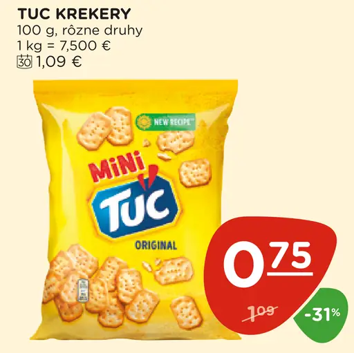 Tuc krekery rôzne druhy