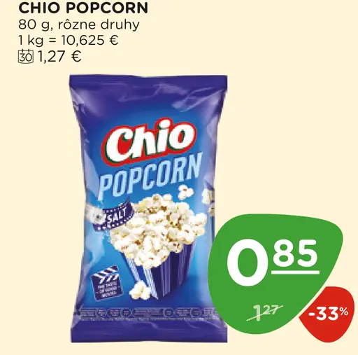 Chio Popcorn rôzne druhy
