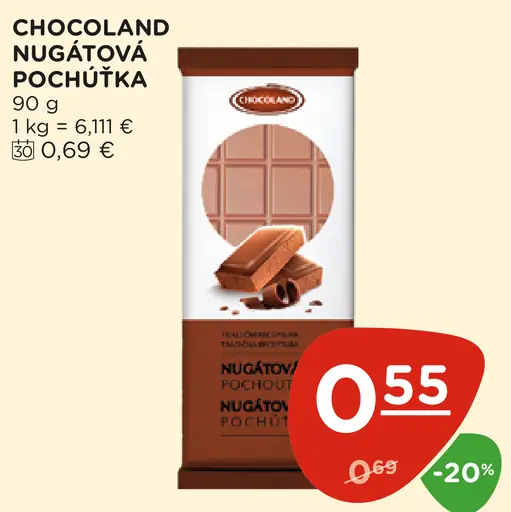 Chocoland Nugátová pochúťka