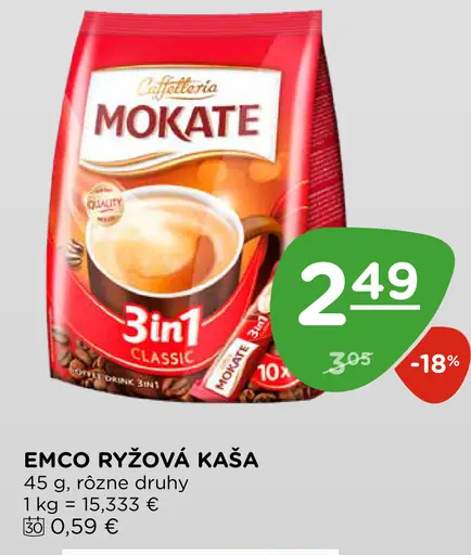 Mokate Classic 3v1 kávovinový nápoj