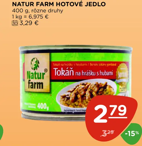 Natur Farm hotové jedlo tokan na hrášku s hubami