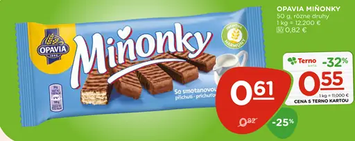 Opavia Miňonky smotanová príchuť
