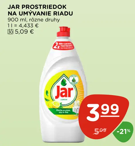 Jar prostriedok na umývanie riadu