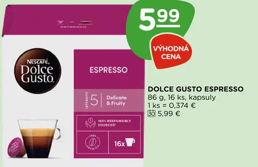 Nescafé Dolce Gusto kapsule Espresso