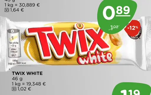 Twix White tyčinka