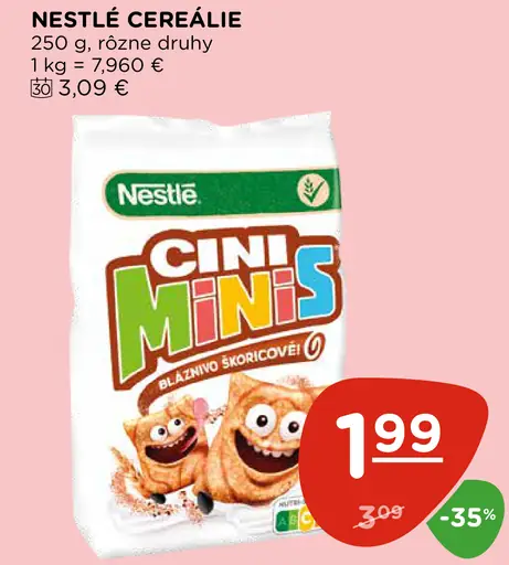 Nestlé Cini Minis cereálie škoricové