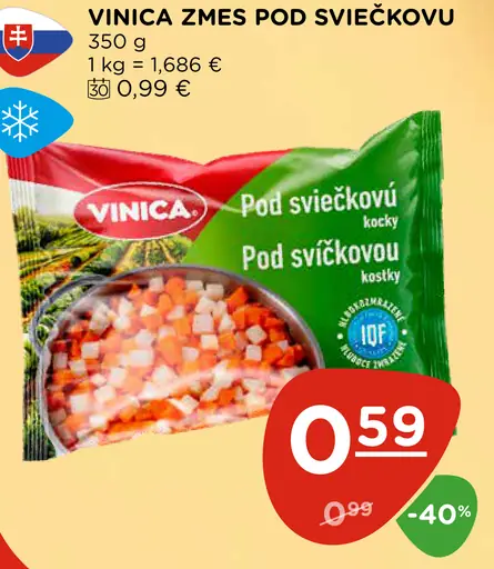 Vinica zmes pod sviečkovú mrazená zeleninová zmes