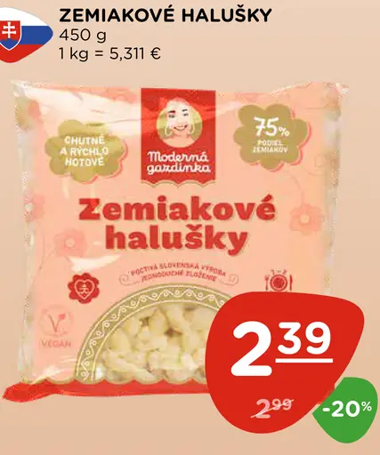 Zemiakové halušky