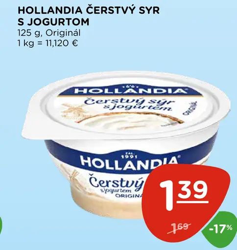 Hollandia Čerstvý Syr s Jogurtom