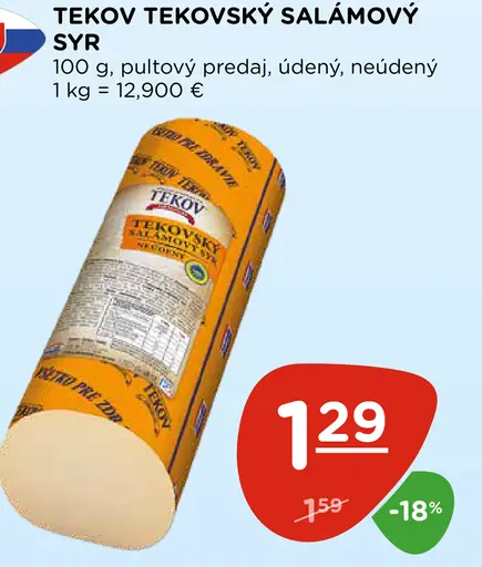 Tekov tekovský salámový syr