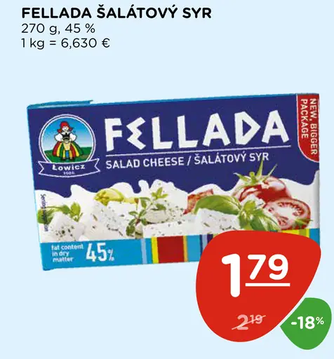 Fellada šalátový syr