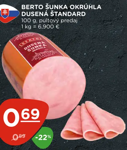 Berto šunka okrúhla dusená štandard