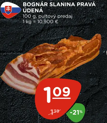 Bognár slanina pravá údená