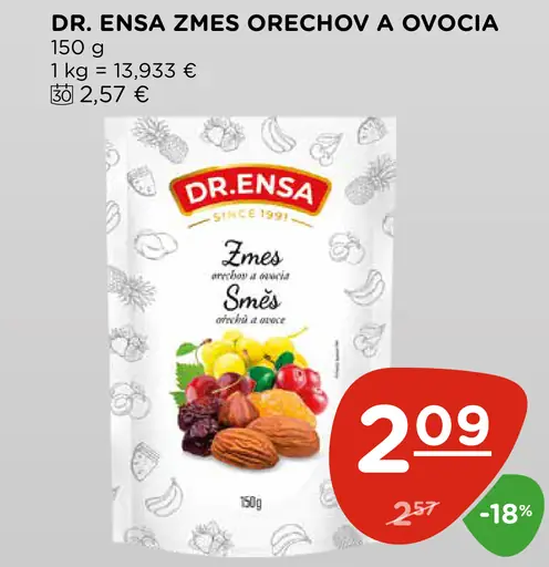 Dr. Ensa Zmes Orechov a Ovocia