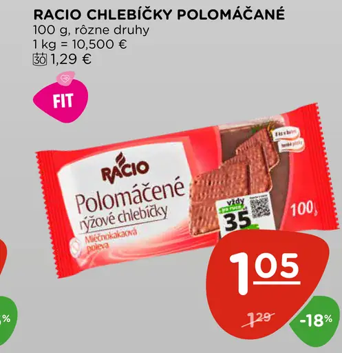 Racio ryžové chlebíčky rôzne druhy