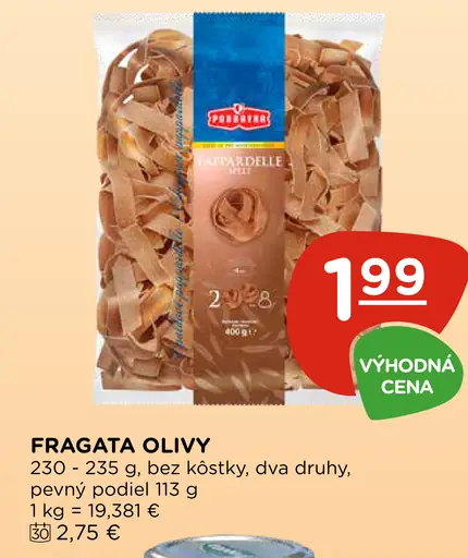 Podravka pappardelle špaldové cestoviny