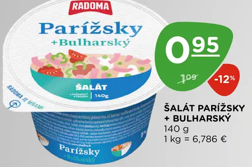 Radoma Parížsky + Bulharský šalát