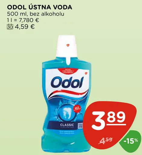 Odol Classic ústna voda bez alkoholu