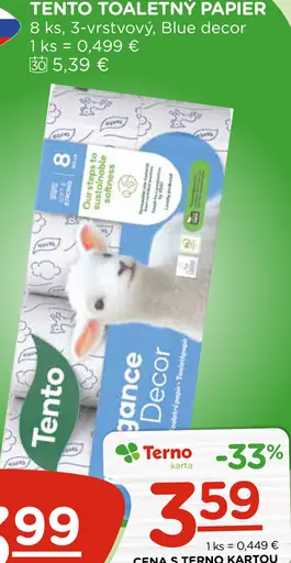 Tento toaletný papier 3-vrstvový Elegance Blue Decor