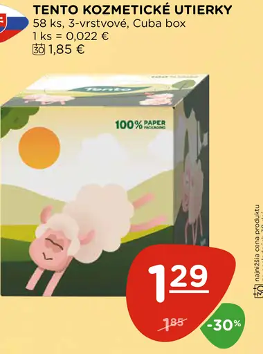 Tento Kozmetické Utierky Cuba Box