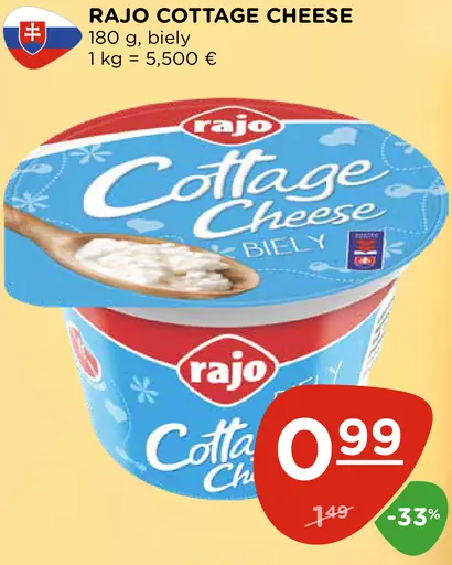 Rajo Cottage Cheese biely