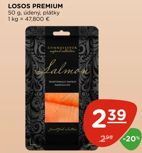 Losos premium údený plátky