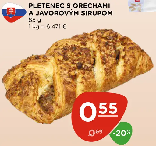 Pletenec s orechami a javorovým sirupom