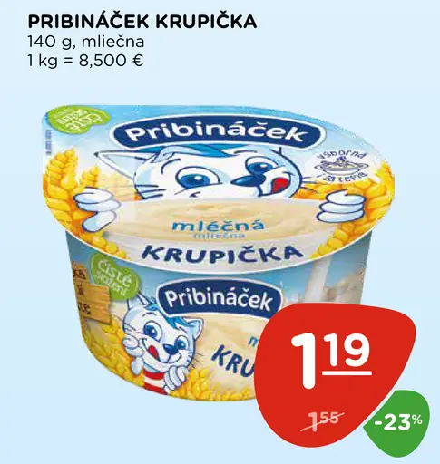 Pribináček Mliečna krupička