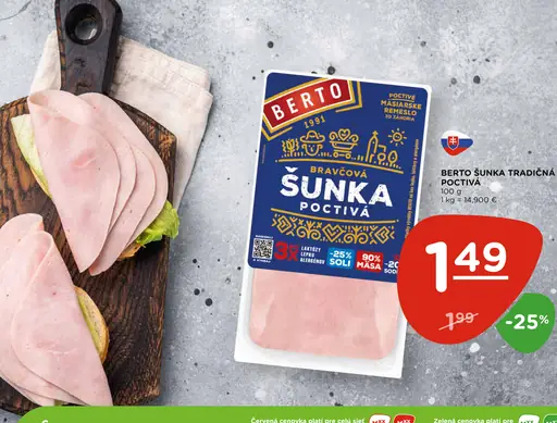 Berto Tradičná šunka poctivá