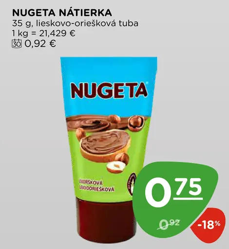 Nugeta nátierka lieskovo-oriešková tuba